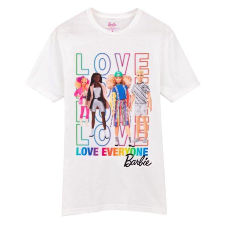 Barbie Dam/Dam Love Everyone Pride T-Shirt 12 UK Vit