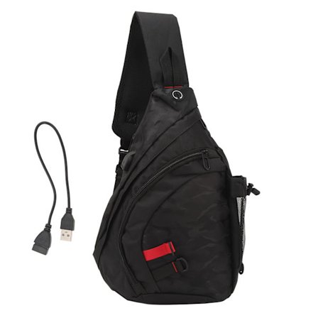 Musta Camouflage-olkalaukku, suuri kapasiteetti, irrotettava solki, etukoukut, olkalaukku pyöräilyyn