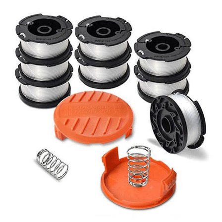 För Black & Decker GH400/GH500/GH600 8 Spole + 2 Lock + 2 Fjäder Gressklipper Del, AF-100-3ZP+RC-10