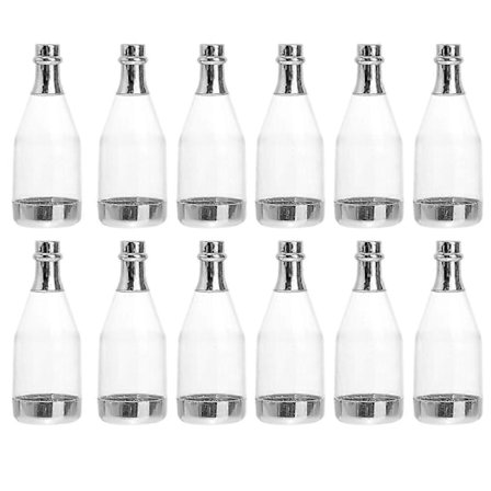 12 stk. Champagneflasker Godteriflaske Esker Dusjfestgaver (Transparent)