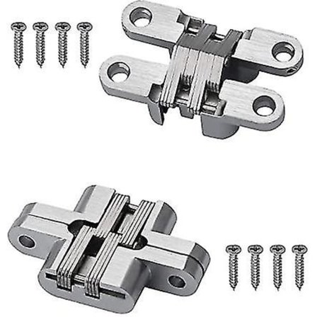 2 stk. Skjulte Krydsdørshængsler Skab 180 Grader