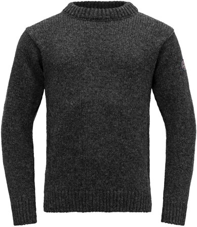 Devold Nansen Wool Sweater villapaita, unisex, tummanharmaa - Pitkähihaiset Paidat