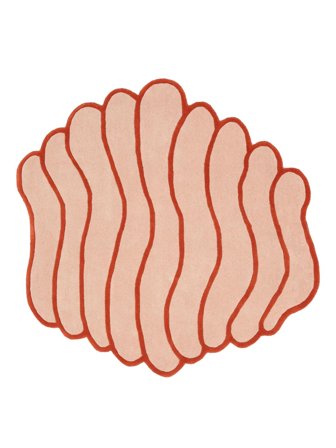 Kinderteppich Klein Twirlee - Rosa/Rot Ø 150 Wolle, Im Modernen Stil