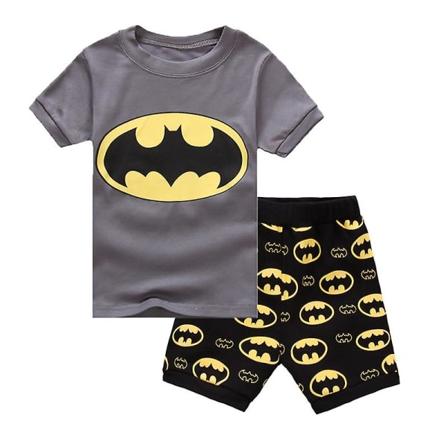 Lasten Marvel DC Super Sankari Vaatteet Kesä T-paita Shortsit Setti Yöasu Batman B 2-3 Vuotta