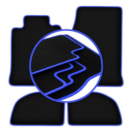 CARLUX-BLÅ bilmattor för: Porsche 924 coupe (1976-1988)_MGF