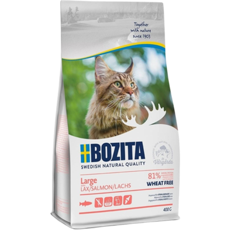 Bozita Katt - Stor hvetefri laks 10 kg - Katt - Kattefôr & kattemat - Tørrfôr for katt - ZOO.no