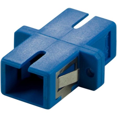 Fiber coupler snap-in, 1xSC-SC, Singlemode, simplex, blue
