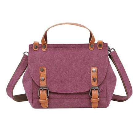Kvinner Damehåndveske Japansk lerretsveske Allsidig Casual Crossbody bærbar skulderveske Wine Red