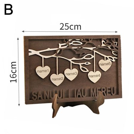Træplader dekoration Personligt familieskilt B B