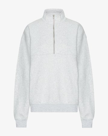 Organic Quarter Zip - Snow Melange