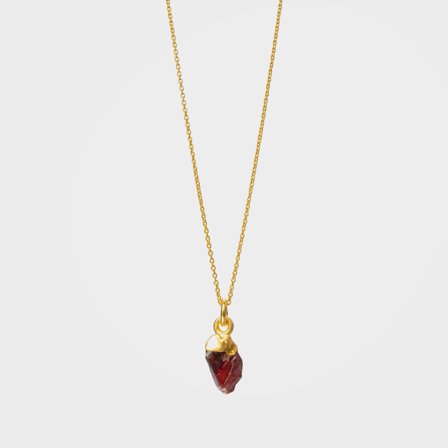 Sustainable Garnet Pendant Necklace, Healing Crystal Jewellery