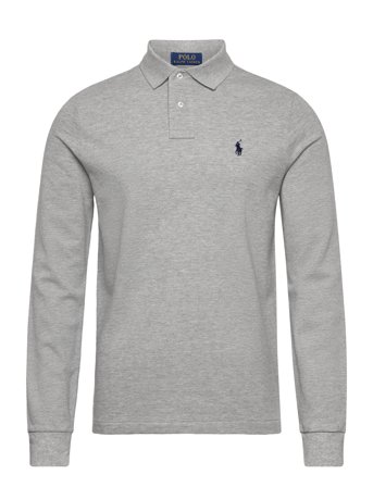 Polo Ralph Lauren Custom Slim Fit Mesh Polo Shirt - Grey - S