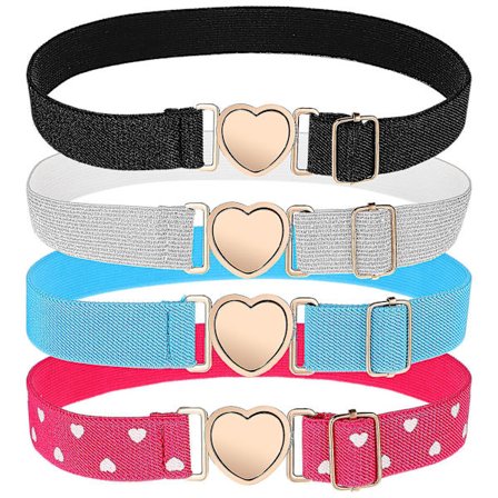 4 stk. Toddler Elastisk Bælte Dekorative Børnebælte Toddler Pige Bælte Elastisk Bælte Til Børn Pige Bælte db