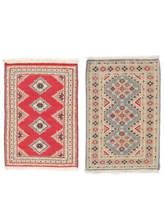 Handgeknüpft Pakistan Buchara 2Ply Teppich 64X92 Beige/Rot