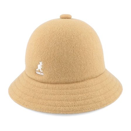 Kangol - Beige bucket Hatt - Wool Casual Camel Bucket @ Hatstore