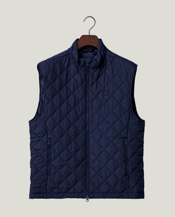 Lexington Klassisk quiltet vest, mørkeblå