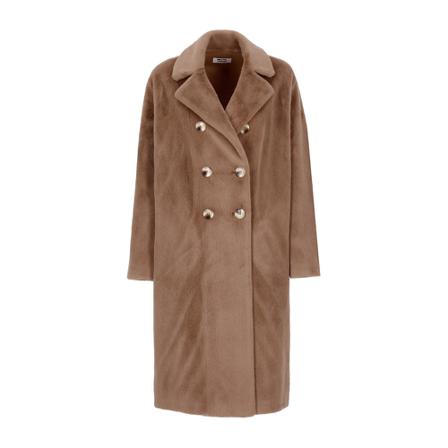 Betta Corradi, Double-Breasted Coats Bruin, Dames, Maat:S