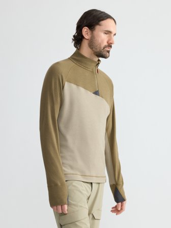 Klättermusen Huge Half Zip Sweater Herr - Silver Green-Olive - M