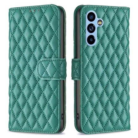 Rombuskuvioinen matta läppäkotelo Samsung Galaxy A54 - Vihreä