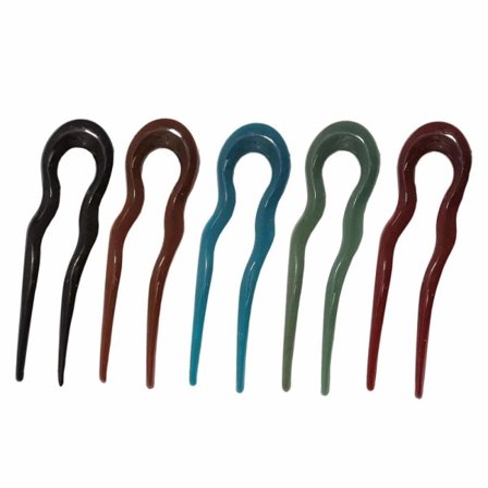 5 stk. plastspenner fransk stil chignon hårspenner bølget hårspenner for kvinner jenter damer