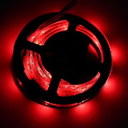 WS68 12 RGB 5050 SMD Flexibel 5V LED Vit Remsa Batteri