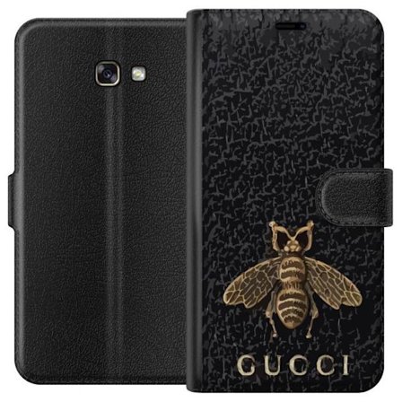 Samsung Galaxy A3 (2017) Lommeboketui Gucci bi logo plakat på svart bakgrunn, luksus mote merke design, ikonisk symbol, vintage kunst.
