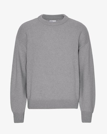 Oversized Merino Wool Crew - Heather Grey - Male - 2XL