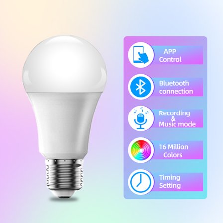 Smart LED-lampa Bluetooth-lampa RGBCW Femvägs färgglad
