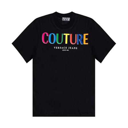 Versace Jeans Couture - T-shirts - Svart - Dam - Storlek: L, Dam, Storlek: L