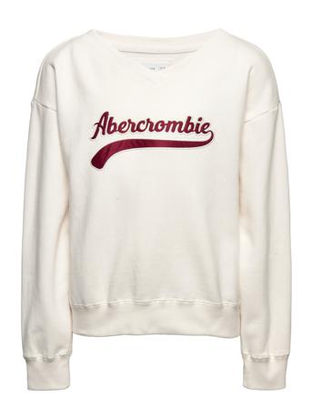 Kids Girls Sweatshirts Sweat-shirt Tröja Creme Abercrombie & Fitch
