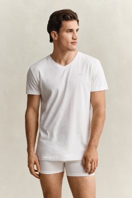 GANT - 2-pack v-hals t-skjorter til herre white