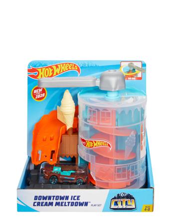 Hw City Ice Cream Shop Toys Toy Cars & Vehicles Race Tracks Multi/mønstret Hot Wheels