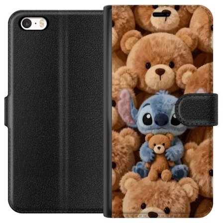 Kompatibelt Lommeboketui til Apple iPhone 5 Stitch omgitt av brune teddybjørner med en liten teddybjørn i fanget i en søt og koselig kawaii-design