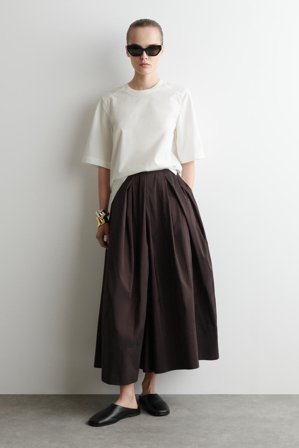 COS Women's Top Intessuto In Cotone in Bianco