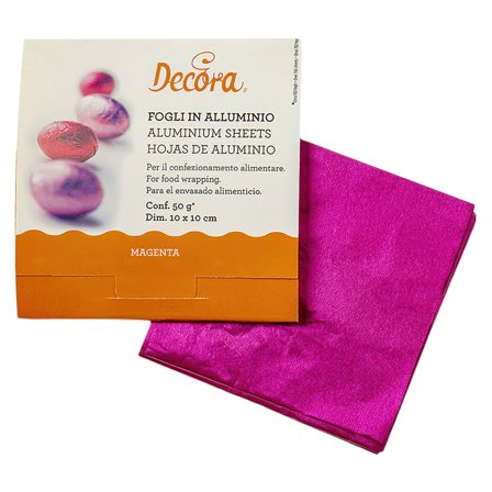 Slikpapir Folieark Magenta