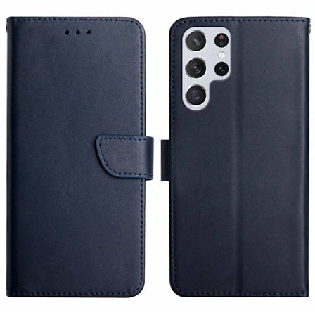 Samsung Galaxy S23 Ultra Nappa Texture fodral - Blått