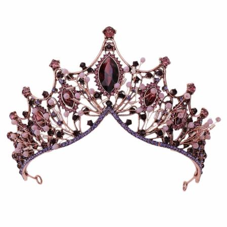 Barokki morsiamen kruunut ja tiarat Vintage Crystal Princess Queen Crown Baroque Rhinestone Panta Morsiamen Naisille Häät Prom Pageant