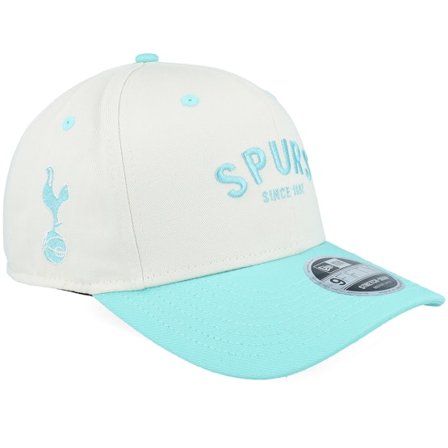 New Era - Football White adjustable Czapka Z Daszkiem - Tottenham Hotspur Contrast Visor 9FIFTY Ivory/Teal Adjustable @ Hatstore