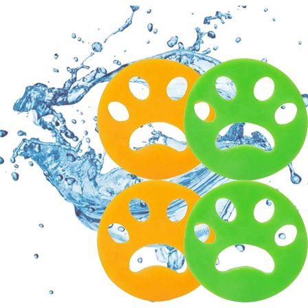 4-pak dyrehårsfjerner til vask, genanvendelig hårfjerner, fnugfjerner, dyrehårsfjerner vaskemaskine, hårfjerner til sengetøj