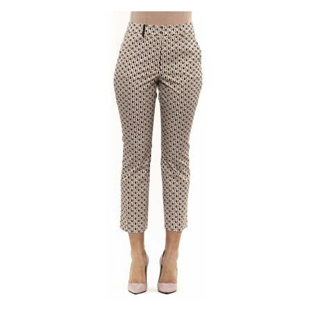 Peserico, Tapered Trousers Beige, Dames, Maat:S,elastaan