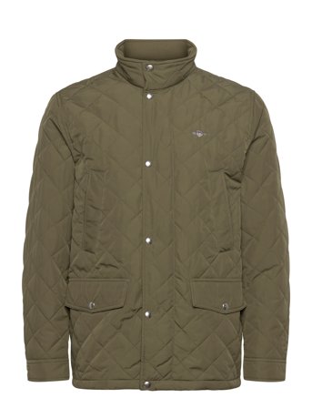 GANT Quilted Windcheater Mid Jacket - Khaki green - M