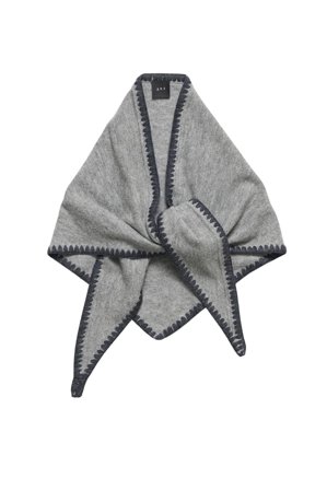 Mina Stitched Merino Scarf Lt. Grey Mel