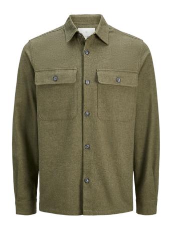 Jprraymond Melange Solid Ls Overshirt Sn Jack & J S Green