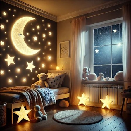 Självlysande Väggdekor - Dröm dig bort till en stjärnklar natt