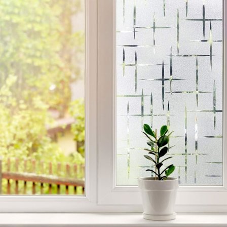 2 stk. vinduesfilm 45 x 200 cm selvklæbende frostet glasfil