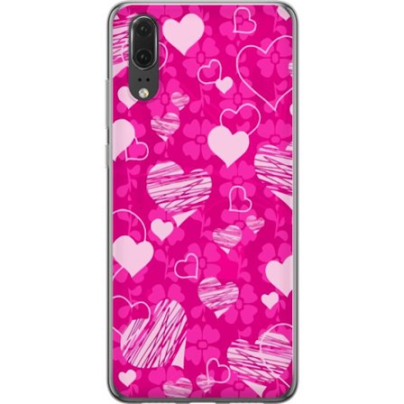 Kompatibelt Mobildeksel til Huawei Huawei P20 PopHjerteMønster