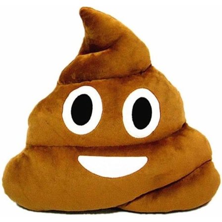 Söt Plysch Bajspölster Kudde Leksak Kastkuddar Present till Vänner, Barn och Hundar, 16*18 Tum Brun