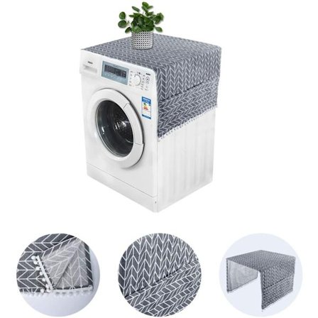 Washing Machine Cover, Kylskåpsdammskydd med förvaringsficka