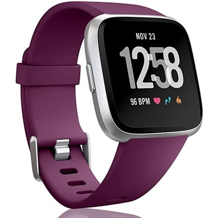 Smartwatch-armbandet är kompatibelt med Fitbit Versa Smartwatch, Versa 2 och Versa Lite se-klockor för kvinnor och män( Fuchsia-S)