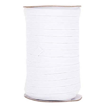 100 meter elastisk bånd flatt fleksibelt tau bånd munnkur klær tilbehør 10mm (hvit)